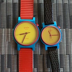 Giallo Swiss watch his and hers. 1980’s. Works